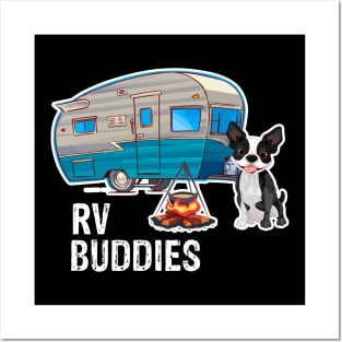 Boston Terriers Dog Rv Buddies Pet Lovers Funny Camping Camper Posters and Art